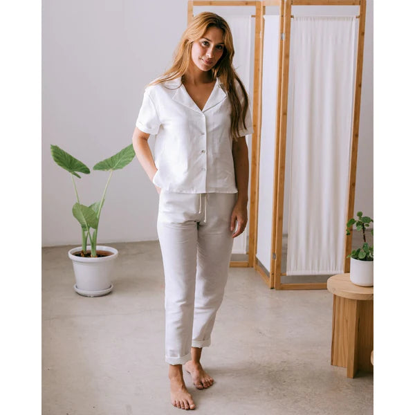 Las mejores ofertas en Trajes de Lino Blanco Pantalón para Mujeres