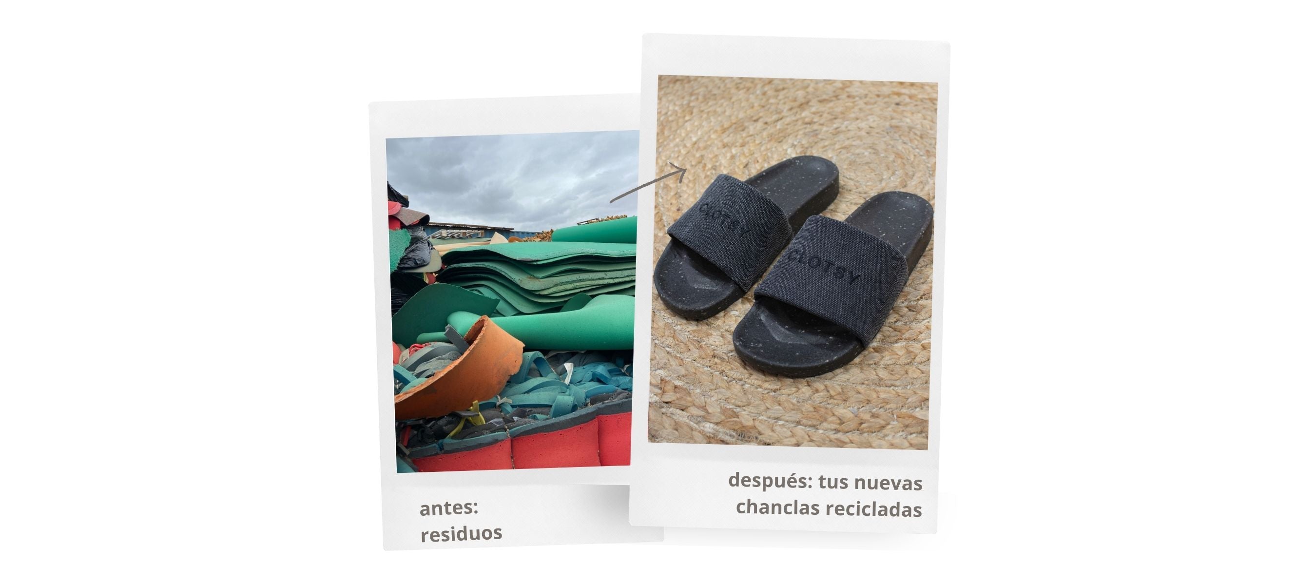 historia de las chanclas recicladas