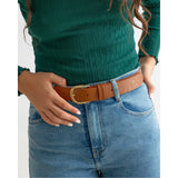 Ceinture Fleur Marron