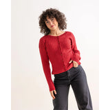 Cardigan Double Rouge