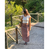 Golden midi skirt